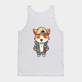 A cute dog wearing street fashion Tank Top